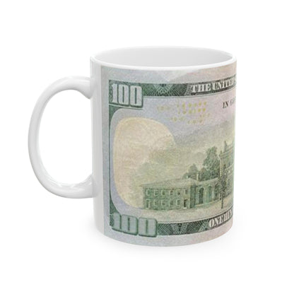 Billete de 100 USD Reverso, coffe mug, 11oz (1 Mug)