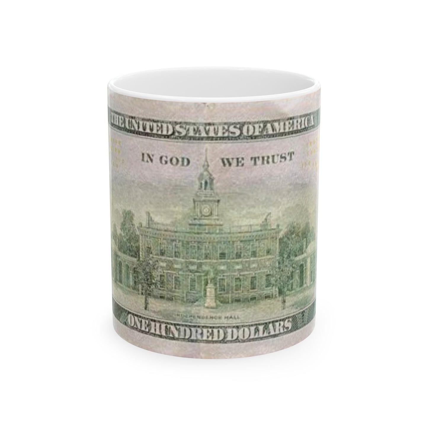 Billete de 100 USD Reverso, coffe mug, 11oz (1 Mug)