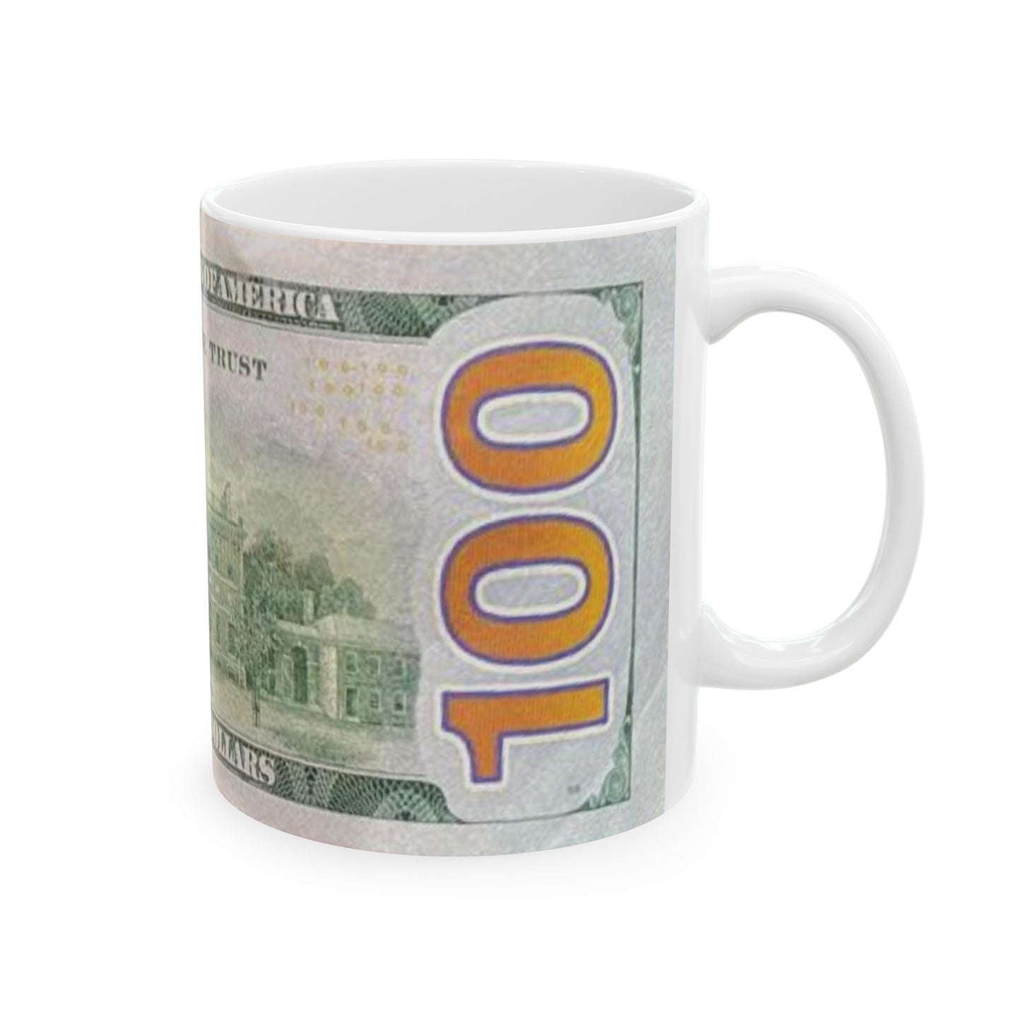 Billete de 100 USD Reverso, coffe mug, 11oz (1 Mug)